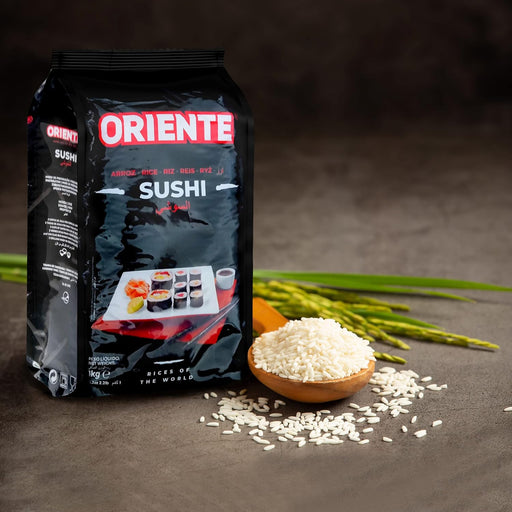 Arroz de Sushi Premium Oriente, Paquete de 1kg. Auténtica variedad Japónica 100% de grano corto, ideal para elaborar fácilmente sushi, nigiri y maki con calidad de restaurante. Cia&Co - pack