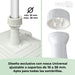 Base de Sombrilla XXL Cia&Co (45x45x14 cm), rellenable hasta 25 kg. Con rosca universal ajustable de 18-38 mm, ideal para playa, jardín, terraza o piscina. Cia&Co - detalle