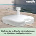 Base de Sombrilla XXL Cia&Co (45x45x14 cm), rellenable hasta 25 kg. Con rosca universal ajustable de 18-38 mm, ideal para playa, jardín, terraza o piscina. Cia&Co - uso