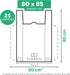 Bolsas de Plástico 70% Reciclado Cia&Co, Tamaño 4XL (80x85cm), Pack 25 Uds. Aptas para uso alimentario, reutilizables y resistentes (Galga 200) cumpliendo con la normativa española. Cia&Co - uso