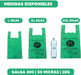 Bolsas de Plástico 70% Reciclado Cia&Co, Tamaño L (35x50cm), Pack 2 Kilos (120 Uds). Aptas para uso alimentario, reutilizables y resistentes (Galga 200) cumpliendo la normativa española. Cia&Co - lateral