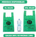Bolsas de Plástico XL Verdes (42x53 cm) Cia&Co, 2 Kg (100 uds aprox). Fabricadas con un 70% de material reciclado, reutilizables, aptas para uso alimentario y con galga 200. Cia&Co - lateral
