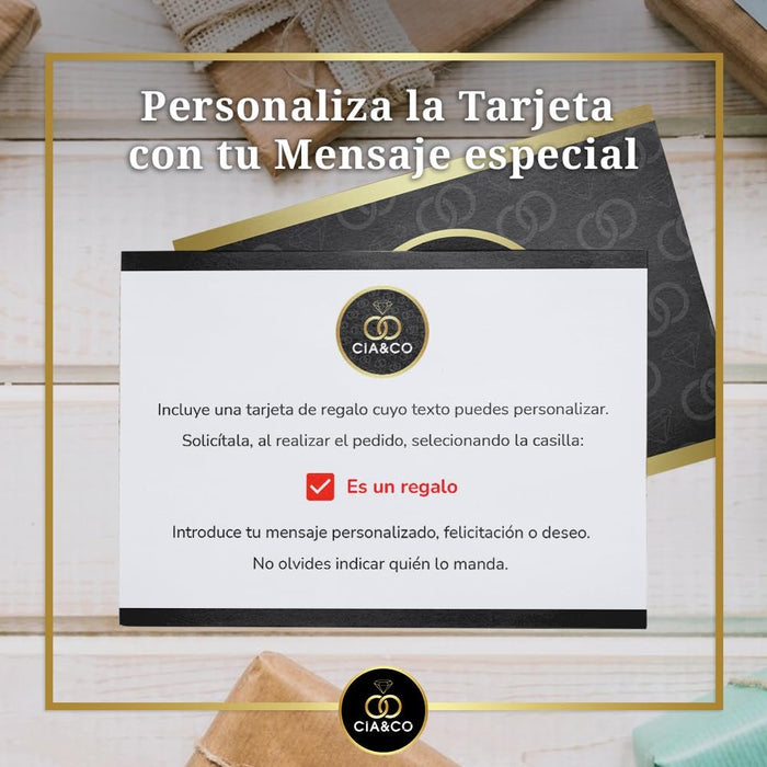 Caja Regalo con 12 Chocolatinas de Chocolate Negro 70% Cacao. Un detalle original y elegante para San Valentín o aniversarios, con tarjeta personalizable. Cia&Co - lateral