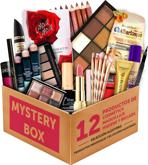 Caja Regalo de Belleza Cia&Co con 12 productos de Cosmética y Maquillaje. Un cofre sorpresa para mujer valorado en más de 25€ con una selección multimarca de alta calidad. Cia&Co - frontal