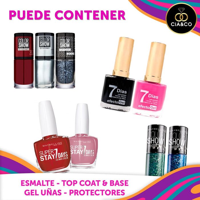 Caja Regalo de Belleza Cia&Co con 12 productos de Cosmética y Maquillaje. Un cofre sorpresa para mujer valorado en más de 25€ con una selección multimarca de alta calidad. Cia&Co - ingredientes