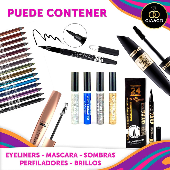 Caja Regalo de Belleza Cia&Co con 12 productos de Cosmética y Maquillaje. Un cofre sorpresa para mujer valorado en más de 25€ con una selección multimarca de alta calidad. Cia&Co - presentacion