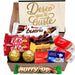Cajita Regalo de Lujo con Bombones Lindt Lindor y Ferrero Rocher. Un surtido con 12 bombones y chocolates premium como Kinder Bueno y Toblerone, con tarjeta personalizada. Cia&Co - frontal