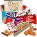Cajita Regalo VIP con 17 Chocolates de Primeras Marcas Cia&Co. Un surtido con Kinder Bueno, Cards, Kit Kat, Twix, Mars y Lotus, ideal como detalle original con tarjeta personalizada. Cia&Co - frontal