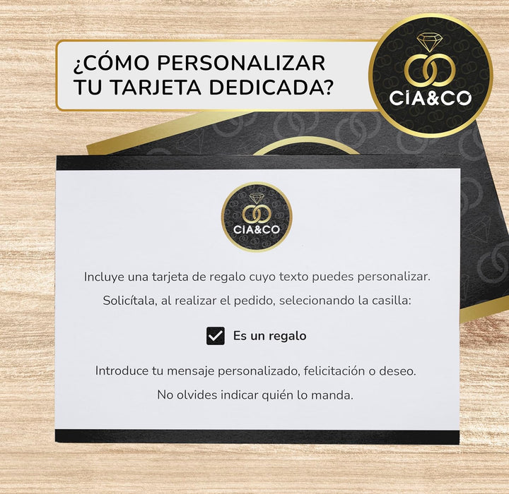 Cajita Regalo VIP con 17 Chocolates de Primeras Marcas Cia&Co. Un surtido con Kinder Bueno, Cards, Kit Kat, Twix, Mars y Lotus, ideal como detalle original con tarjeta personalizada. Cia&Co - ingredientes