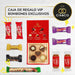 Cajita Regalo VIP con Caja Roja de Nestlé y 14 Bombones y Chocolates. Un surtido premium con Toblerone, Kit Kat y Lotus, preparado a mano y con tarjeta personalizada. Cia&Co - uso