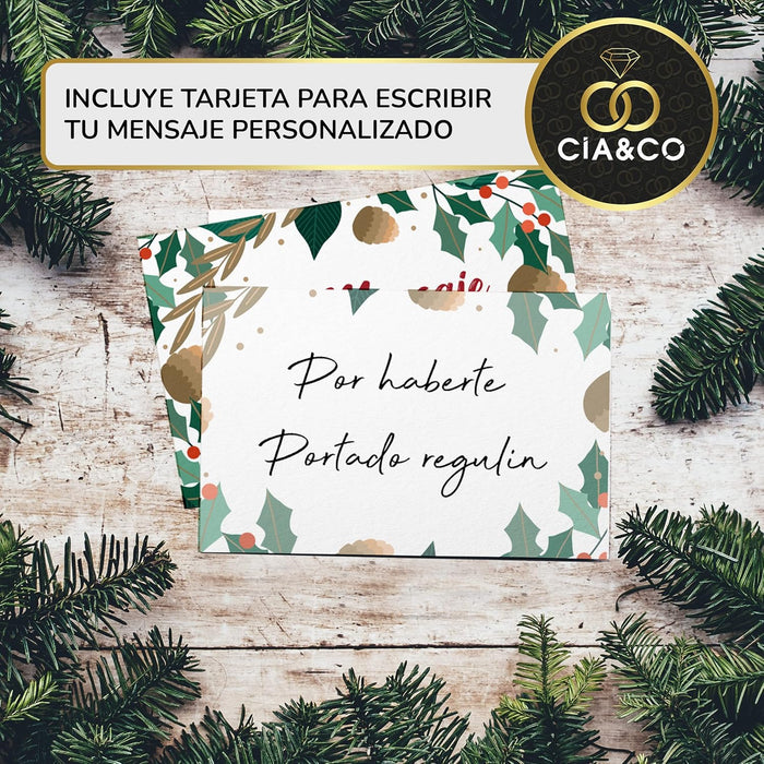 Carbón de Reyes Artesano de Cia&Co, 100gr. Saquito de tela con carbón dulce sin gluten y tarjeta personalizable. El regalo perfecto para la noche de Reyes Magos. Cia&Co - detalle