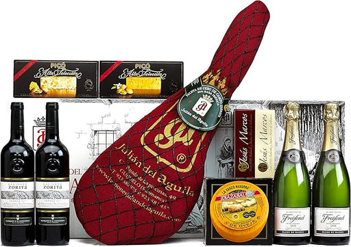 Cesta de Navidad con Paleta Ibérica Lote B838 de Cia&Co. Un completo lote de regalo con una selección gourmet de productos de primeras marcas y tarjeta personalizable. Cia&Co - frontal