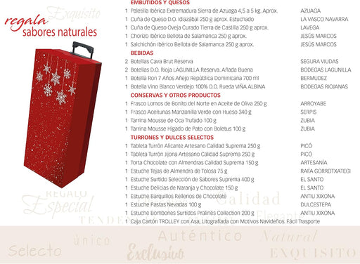 Cesta de Navidad con Paleta Serrana Cia&Co Lote B811. Un regalo navideño espectacular con Paleta Reserva, bebidas premium, ibéricos, queso y un gran surtido de dulces. Cia&Co - pack