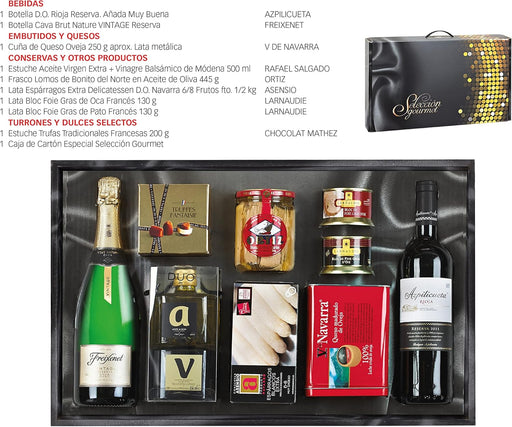 Cesta de Navidad Gourmet Cia&Co Lote 109. Una selección especial de ibéricos, vino, cava y dulces navideños, con tarjeta personalizada. El regalo perfecto para agradecer y celebrar. Cia&Co - pack
