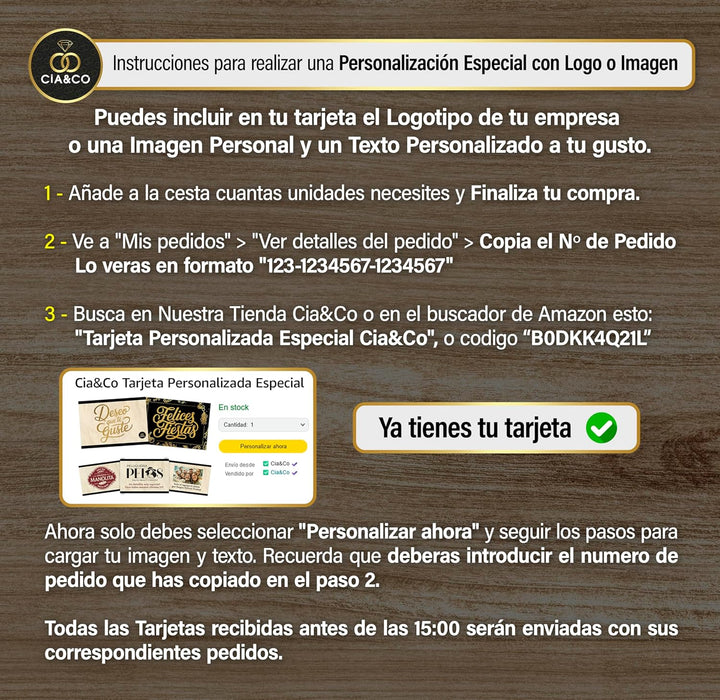 Cesta de Navidad Gourmet Lote A217 de Cia&Co. Un regalo para foodies con una selección de productos gourmet y tarjeta personalizable con tu imagen o logo. Cia&Co - lateral