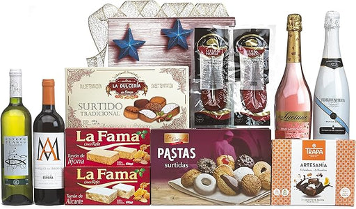 Cesta de Navidad Gourmet Lote B802 de Cia&Co. Un regalo de empresa o personal con una selección de productos tradicionales, ideal para agradecer y felicitar las fiestas. Cia&Co - frontal