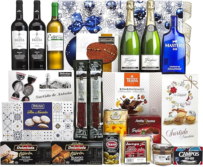 Cesta de Navidad Gourmet Lote B805 de Cia&Co. Un regalo inolvidable con una selección de productos de alta calidad, perfecto para empresas y para celebrar en familia. Cia&Co - frontal