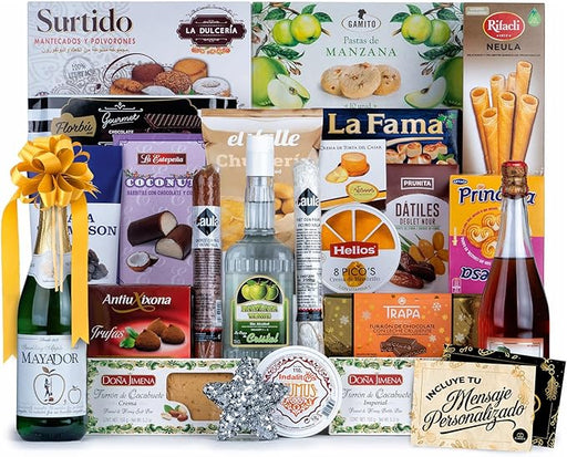 Cesta de Navidad Gourmet Sin Alcohol ni Grasa Porcina Lote A211 de Cia&Co. Un regalo inclusivo y saludable con productos de alta calidad y tarjeta personalizable. Cia&Co - frontal