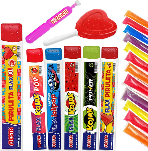 Cia&Co Mega Pack Variado de Polos para Congelar. Incluye el surtido Fiesta de 20 flashes, Piruletas XXL, YoigoIce de frutas y 12 flashes de sabores clásicos. ¡El lote definitivo del verano! Cia&Co - frontal