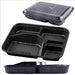 Cia&Co Pack de 12 Fiambreras Bento con 5 Compartimentos: La solución ideal para meal prep, con tapas herméticas, apilables y aptas para microondas y congelador. Cia&Co - detalle
