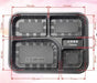 Cia&Co Pack de 12 Fiambreras Bento con 5 Compartimentos: La solución ideal para meal prep, con tapas herméticas, apilables y aptas para microondas y congelador. Cia&Co - extra