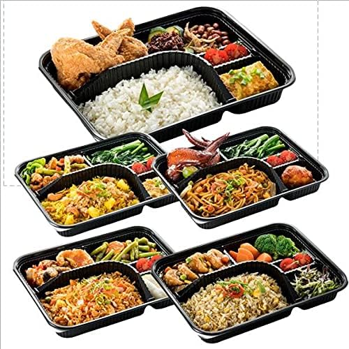 Cia&Co Pack de 12 Fiambreras Bento con 5 Compartimentos: La solución ideal para meal prep, con tapas herméticas, apilables y aptas para microondas y congelador. Cia&Co - ingredientes