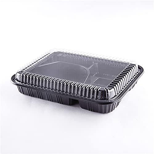 Cia&Co Pack de 12 Fiambreras Bento con 5 Compartimentos: La solución ideal para meal prep, con tapas herméticas, apilables y aptas para microondas y congelador. Cia&Co - lateral