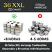 Cia&Co Pack de 36 Velas de Té XXL de 8 Horas de Larga Duración: Velas blancas sin aroma de 100% parafina con mecha de autoapagado para una combustión segura. Cia&Co - detalle