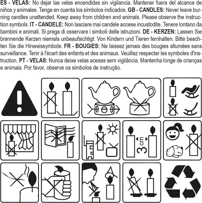 Cia&Co Pack de 36 Velas de Té XXL de 8 Horas de Larga Duración: Velas blancas sin aroma de 100% parafina con mecha de autoapagado para una combustión segura. Cia&Co - extra