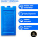 Cia&Co Pack de 4 Acumuladores de Frío Reutilizables. Bloques de hielo de 2x350cc (XL) y 2x200cc (L) para neveras portátiles, bolsas isotérmicas y transporte de alimentos. Cia&Co - lateral