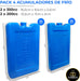 Cia&Co Pack de 4 Acumuladores de Frío Reutilizables. Bloques de hielo de 2x350cc (XL) y 2x200cc (L) para neveras portátiles, bolsas isotérmicas y transporte de alimentos. Cia&Co - pack