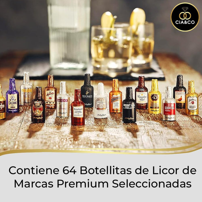 Cia&Co Pack Gourmet: 64 Bombones de Licor Anthon Berg (1kg) y Jamón Serrano Gran Reserva. Un regalo original con caja especial y tarjeta personalizada incluida. Cia&Co - extra
