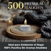 Cia&Co Pack Profesional 500 Velas de Té 4 Horas de Duración. Velas Blancas sin Perfume de 38mm, 100% Parafina, la Mejor Opción para Hostelería, Restaurantes y Grandes Eventos. Cia&Co - ingredientes