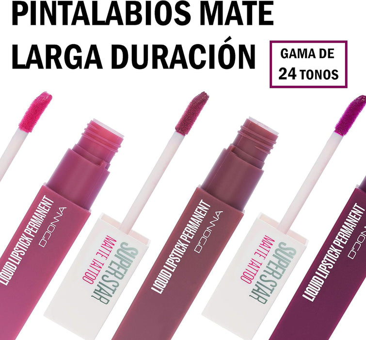 Cia&Co Set de 3 Labiales Líquidos Super Star Matte (Gama Nude I): El pack imprescindible de tonos nude para un look elegante, con acabado mate y fijación permanente. Cia&Co - detalle