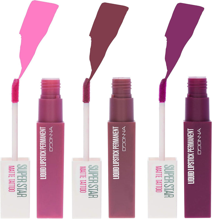 Cia&Co Set de 3 Labiales Líquidos Super Star Matte (Gama Nude I): El pack imprescindible de tonos nude para un look elegante, con acabado mate y fijación permanente. Cia&Co - pack