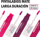 Cia&Co Set de 3 Labiales Líquidos Super Star Matte (Gama Rojos II): Explora nuevas tonalidades de rojo con este pack de labiales fijos con acabado mate y alta pigmentación. Cia&Co - detalle