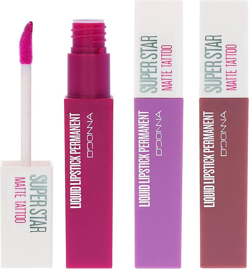 Cia&Co Set de 3 Labiales Líquidos Super Star Matte (Nude Pastel I): Descubre la delicadeza de los tonos nude pastel con este pack de labiales fijos y acabado mate. Cia&Co - frontal