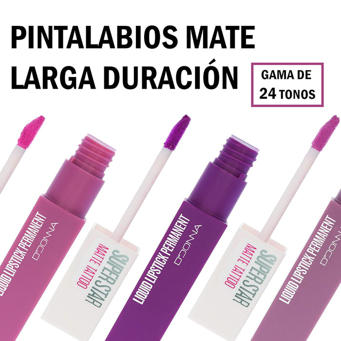 Cia&Co Set de 3 Labiales Líquidos Super Star Matte (Nude Pastel II): Tres nuevos tonos nude pastel para un look sofisticado, con una fórmula permanente y mate. Cia&Co - detalle
