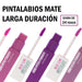 Cia&Co Set de 3 Labiales Líquidos Super Star Matte (Nude Pastel II): Tres nuevos tonos nude pastel para un look sofisticado, con una fórmula permanente y mate. Cia&Co - detalle