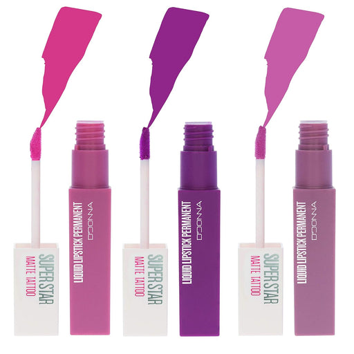 Cia&Co Set de 3 Labiales Líquidos Super Star Matte (Nude Pastel II): Tres nuevos tonos nude pastel para un look sofisticado, con una fórmula permanente y mate. Cia&Co - pack