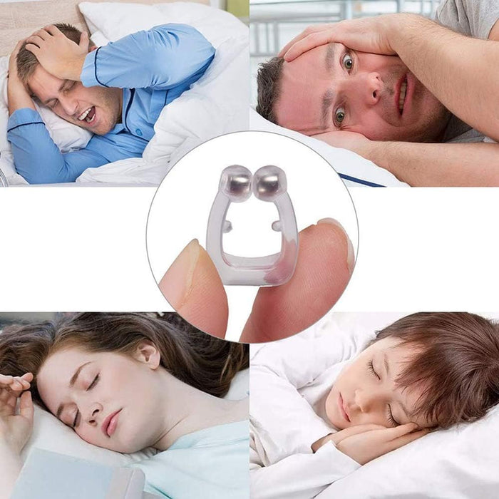Clip Nasal Magnético Anti-Ronquidos de Silicona Cia&Co. Dispositivo reutilizable y discreto que ayuda a reducir los ronquidos mejorando el flujo de aire para un sueño reparador y silencioso. Cia&Co - detalle