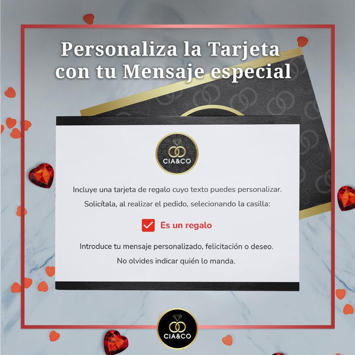 Corazón de Bombones LaCasa y Mr. Wonderful. Caja con diseños y mensajes románticos aleatorios. Incluye bombones de chocolate con leche y almendra y tarjeta personalizable Cia&Co. Cia&Co - lateral