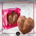 Corazón de Chocolate con Leche 3D Cia&Co, 110g. Figura de diseño geométrico sin gluten ni aceite de palma, con tarjeta personalizable, ideal como regalo para el Día de la Madre. Cia&Co - detalle