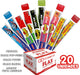 Flashes Fiesta Surtido de 20 Polos para Congelar Cia&Co (20x70ml). El pack de verano con los 5 sabores de golosinas más famosos: Piruleta, Kojak Fresa, Kojak Sandía, Energy y Pinta Lenguas. Cia&Co - ingredientes