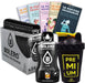 Kit premium con 24 sobres de Bolero sabor Ron sin alcohol, 50 Pepitas Saludables y una botella mezcladora shaker. La experiencia caribeña más completa. Cia&Co - frontal