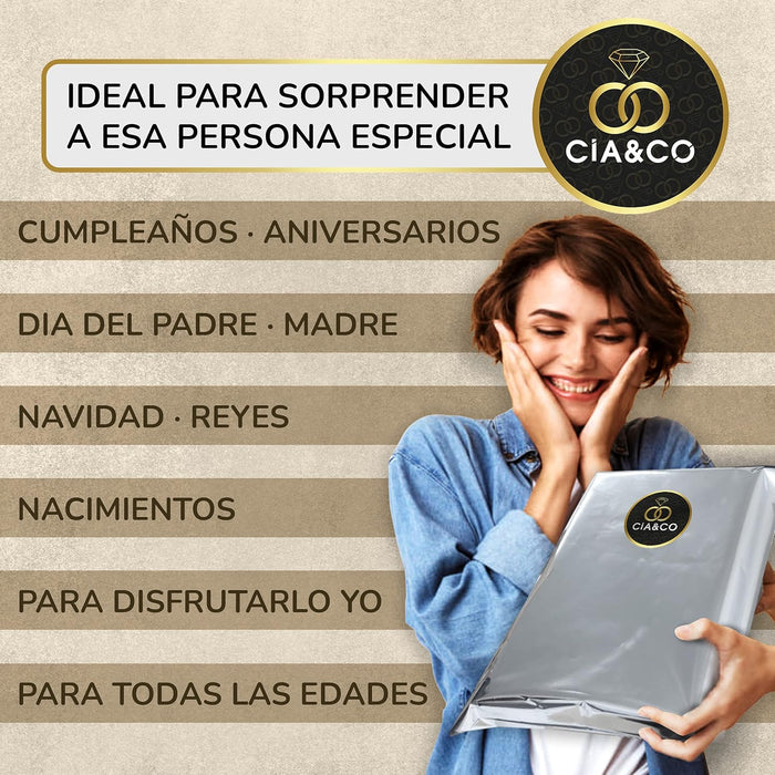 Lote Regalo para Amantes del Chocolate de Cia&Co. Una caja con un surtido de 24 chocolates de primeras marcas como Kinder, Lindt y Toblerone, con tarjeta personalizada. Cia&Co - presentacion