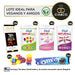 Lote Regalo Premium con 650g de Chuches Aptas para Veganos de Cia&Co. Un surtido sin gluten con chocolate Lindt, Oreo, Sugus, Smint y más, con tarjeta personalizada. Cia&Co - uso
