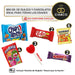 Lote Súper Chuches de Cia&Co con más de 800g de Golosinas. Un mega surtido de chocolates y chuches con Kit Kat, Huesitos y Haribo, ideal para piñatas y cumpleaños. Cia&Co - lateral