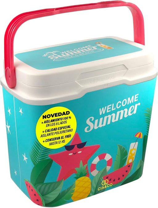 Nevera Portátil Rígida Coll-Box de Cia&Co (25L). Un cooler de alto rendimiento que mantiene el frío hasta 30 horas, con gran capacidad y diseños modernos para el verano 2025. Cia&Co - frontal