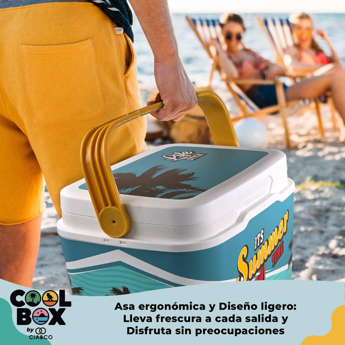 Nevera Portátil Rígida Coll-Box de Cia&Co (25L). Un cooler de alto rendimiento que mantiene el frío hasta 30 horas, con gran capacidad y diseños modernos para el verano 2025. Cia&Co - lateral